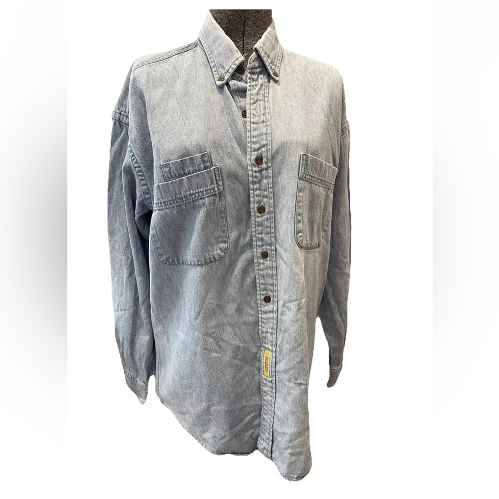 Original BD Baggies mens denim chambray casual button down shirt size M-90s-retr